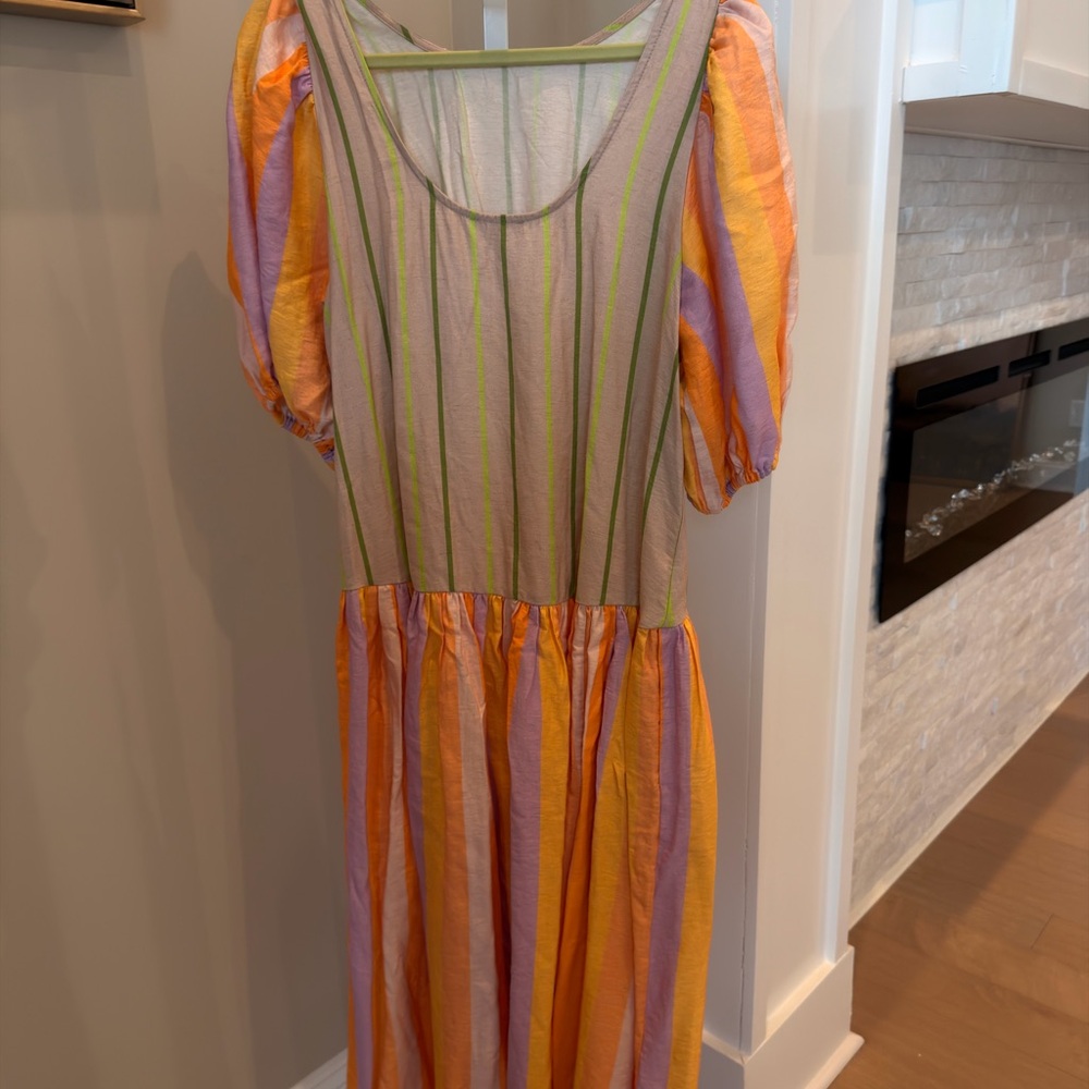 Striped Orange and Purple Dress - Picture 2 of 3